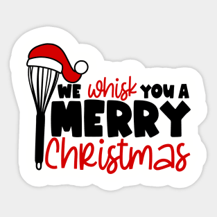 We Wisk You A Merry Christmas Sticker